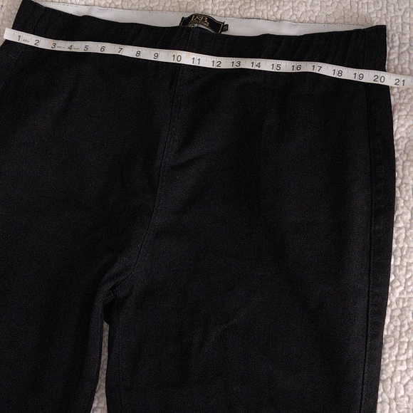 L&B Lucky & Blessed 3X Flare Black Pullon Stretch Waist Distressed Hem Jeans - Picture 9 of 17